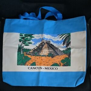 Blue Canvus Cancun Tote Bag
